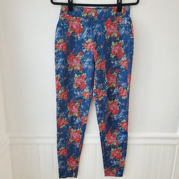 Steve Madden Pants - Steve Madden Comfy Loungewear Floral Stretch Leggings Jeggings Women's Large